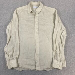 Kamakura Makers Linen Shirt Womens 16 White Casual Outdoors Button Up